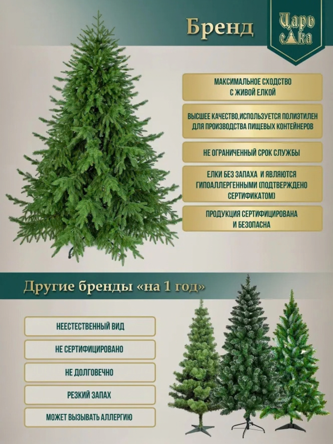 Ель искусственная Царь Елка Роскошная с освещением